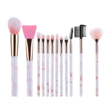 将图片加载到图库查看器,New Luxurious 12/8/5pcs Eye Lip Makeup Brushes Set Eyebrow Comb Eyelash Sponge Eyeshadow Silicone Face Mask Edge Control Brush Cosmetics