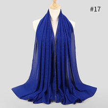 Load image into Gallery viewer, New Luxurious Gold Chiffon Head Scarf Solid Soft Long Muslim Scarves For Women Hijab Musulman Female Shawl and Wrap