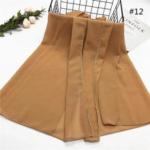 Load image into Gallery viewer, New Luxurious Gold Chiffon Head Scarf Solid Soft Long Muslim Scarves For Women Hijab Musulman Female Shawl and Wrap