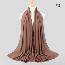 Load image into Gallery viewer, New Luxurious Gold Chiffon Head Scarf Solid Soft Long Muslim Scarves For Women Hijab Musulman Female Shawl and Wrap