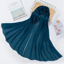 Load image into Gallery viewer, New Luxurious Gold Chiffon Head Scarf Solid Soft Long Muslim Scarves For Women Hijab Musulman Female Shawl and Wrap