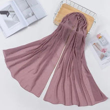 Load image into Gallery viewer, New Luxurious Gold Chiffon Head Scarf Solid Soft Long Muslim Scarves For Women Hijab Musulman Female Shawl and Wrap