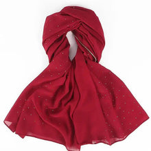 Load image into Gallery viewer, New Luxurious Gold Chiffon Head Scarf Solid Soft Long Muslim Scarves For Women Hijab Musulman Female Shawl and Wrap