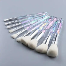 Load image into Gallery viewer, New Luxury Cosmic Color New Luxury Crystal Makeup Brushes Powder Foundation Eyeshadow Eyebrow Cosmetics for Face Fan Make Up Brush Set