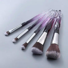 Load image into Gallery viewer, New Luxury Cosmic Color New Luxury Crystal Makeup Brushes Powder Foundation Eyeshadow Eyebrow Cosmetics for Face Fan Make Up Brush Set