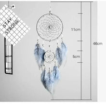 Load image into Gallery viewer, New Luxury Original Silver Gray Dream Catcher 2 Ring Feather Hanging Art Gifts To Bestie Friends Creative Valentine's Day Gifts