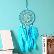 Load image into Gallery viewer, New Luxury Original Silver Gray Dream Catcher 2 Ring Feather Hanging Art Gifts To Bestie Friends Creative Valentine's Day Gifts