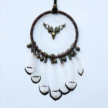 Load image into Gallery viewer, New Luxury Original Silver Gray Dream Catcher 2 Ring Feather Hanging Art Gifts To Bestie Friends Creative Valentine's Day Gifts