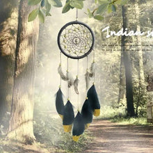 Load image into Gallery viewer, New Luxury Original Silver Gray Dream Catcher 2 Ring Feather Hanging Art Gifts To Bestie Friends Creative Valentine's Day Gifts