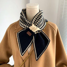 Load image into Gallery viewer, New Luxury Winter Long Plaid Brand Knitted Lightweight Neckerchief Collar Scarf Elegant Escharpe Scarf Skinny Small Scarf Female Neckerchief Scarf For Women