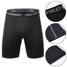 将图片加载到图库查看器,New Male Fitness Quick-Drying Tight Shorts Elastic Compression Leggings Training Pants Men Running Shorts Comfort Black Gray Mens Running Compression Pants Workout Cool Quick Dry Sports Shorts for Running Athletic Underwear