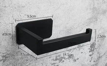 Load image into Gallery viewer, New Matte Black Toilet Paper Holder Wall Mount Tissue Roll Hanger 304 Stainless Steel Bathroom Accessories Toilet Paper Holder Tissue Roll Holder Hanger Stainless Steel Matte Black Bathroom Lavatory Hardware Wall Mount 14.5cm