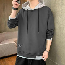 Load image into Gallery viewer, New Men Casual Sweatshirt Hoodies Male Solid Color Pullover Tops Spring Autumn Winter Pullover Floral Print Flannel Check Hoodie Autumn Jackets For Men