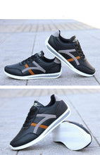 Load image into Gallery viewer, New Men's Fashion Leather Non-Slip White Casual Sports Round Toe Low-Top Comfortable Running High Quality Mens Casual Flat Footwear Classic White Mens Fashion Walking Sneakers