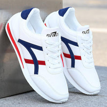 Load image into Gallery viewer, New Men's Fashion Leather Non-Slip White Casual Sports Round Toe Low-Top Comfortable Running High Quality Mens Casual Flat Footwear Classic White Mens Fashion Walking Sneakers