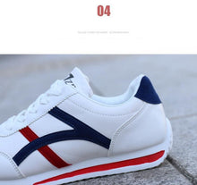 Load image into Gallery viewer, New Men's Fashion Leather Non-Slip White Casual Sports Round Toe Low-Top Comfortable Running High Quality Mens Casual Flat Footwear Classic White Mens Fashion Walking Sneakers