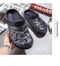 将图片加载到图库查看器,New Men Sandals Shoes Summer Beach Garden Flat Cool Slippers Arch Support Clogs Garden Shoes Slip-On Outdoor Beach Pool Shower Summer Sandals Slippers