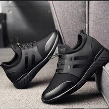 Load image into Gallery viewer, New Mens Casual Leather Lace Up Sneakers Solid Color Breathable Business Mens Fashion Leather Dress Sneakers Flexible Business Casual Non-Slip Shoes For Men