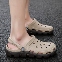 Load image into Gallery viewer, New Mens Summer Slippers Beach Sandals Jelly Shoes Men Outdoor Sandals Hollow Clogs Adjustable Garden Slippers House Shoes Durable Lightweight Beach Clogs
