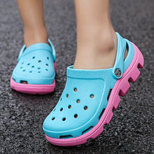 Load image into Gallery viewer, New Mens Summer Slippers Beach Sandals Jelly Shoes Men Outdoor Sandals Hollow Clogs Adjustable Garden Slippers House Shoes Durable Lightweight Beach Clogs