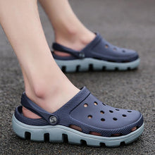 Load image into Gallery viewer, New Mens Summer Slippers Beach Sandals Jelly Shoes Men Outdoor Sandals Hollow Clogs Adjustable Garden Slippers House Shoes Durable Lightweight Beach Clogs