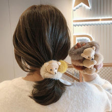 将图片加载到图库查看器,New Mink Fur Hair Rope Scrunchie Women Accessory Flurry Headband Hair Ties Elastic Fashion Hair Ring Women's Wristband Scrunchie Hairband Pom Pom Hair Tie Ring