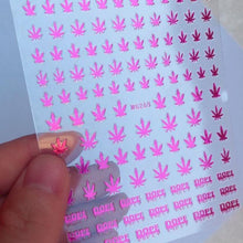 Load image into Gallery viewer, New Mixed Acrylic Stickers Manicure Decoration Weed Leaf Designs Nail Accessories Nail Art Decals Water Transfer Nail Decals Sticker For Pretty Girl Self-Adhesive Nail Decals Designer Nail Stickers for Acrylic