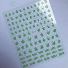 Load image into Gallery viewer, New Mixed Acrylic Stickers Manicure Decoration Weed Leaf Designs Nail Accessories Nail Art Decals Water Transfer Nail Decals Sticker For Pretty Girl Self-Adhesive Nail Decals Designer Nail Stickers for Acrylic