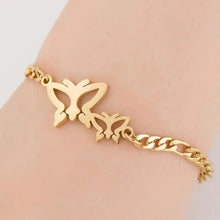 Load image into Gallery viewer, New Modern Elegant Stainless Steel Luxury Bracelet For Women Lovely Animal Butterfly Elephant Strand Bracelets Bangles Jewelry Accessories