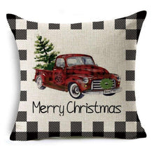 将图片加载到图库查看器,New Plaid Christmas Linen Pillowcase Xmas Series Cushion Cover Case Pillow Custom Square Pillowcase Cushion Cover Thrown Linen Pillowcase Christmas Gift 45X45CM