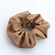 Load image into Gallery viewer, New Red PU Leather Hair Tie Autumn Large Girls Winter Comfortable Ponytail Hair Bands Strong Elastic Grip Women Hair Accessories