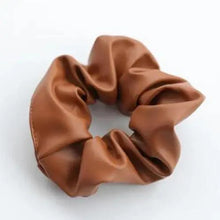 Load image into Gallery viewer, New Red PU Leather Hair Tie Autumn Large Girls Winter Comfortable Ponytail Hair Bands Strong Elastic Grip Women Hair Accessories
