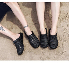 Load image into Gallery viewer, New Sandals Hole Shoes Couple Home Summer Hollow Out Mens And Womens Beach Flat Clogs Classic Mules Anti-Skid Rubber Sole Slip On Summer Arch Support Slippers