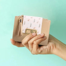 将图片加载到图库查看器,New Short PU Leather Clutch Bags Card Holder Wallet And Small Coin Purse for Women And Girls