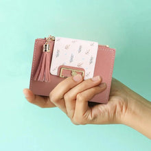 将图片加载到图库查看器,New Short PU Leather Clutch Bags Card Holder Wallet And Small Coin Purse for Women And Girls