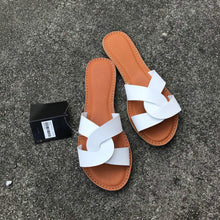 将图片加载到图库查看器,New Slides Women Summer Slippers Outdoor Summer Beach Shoes Fashion Slip-On Woman Slippers Leather Sandals Women's Flip Flops Leather Slide Beach Pool Slipper Sandals
