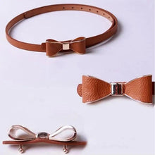 Load image into Gallery viewer, New Slim PU Leather Fashion Bow Waist Belt For Women Casual Dress Retro Design Women Waistband