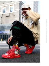 将图片加载到图库查看器,New Sport Mens High Quality Sneakers Breathable Lightweight Red Basketball Luxury Fashion Running Sneakers Non Slip Tennis Sport Athletic Walking Workout Sneakers