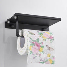 Load image into Gallery viewer, NEW Stainless Steel Toilet Paper Holder BathroomPaper Phone Holder Shelf Towel Roll shelf Accessories Toilet Paper Holder with Phone Shelf Aluminum Bathroom Accessories Tissue Roll Dispenser Storage Rack Wall Mounted Modern Paper Towel Adapter