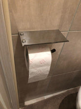 Load image into Gallery viewer, NEW Stainless Steel Toilet Paper Holder BathroomPaper Phone Holder Shelf Towel Roll shelf Accessories Toilet Paper Holder with Phone Shelf Aluminum Bathroom Accessories Tissue Roll Dispenser Storage Rack Wall Mounted Modern Paper Towel Adapter