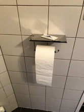 Load image into Gallery viewer, NEW Stainless Steel Toilet Paper Holder BathroomPaper Phone Holder Shelf Towel Roll shelf Accessories Toilet Paper Holder with Phone Shelf Aluminum Bathroom Accessories Tissue Roll Dispenser Storage Rack Wall Mounted Modern Paper Towel Adapter