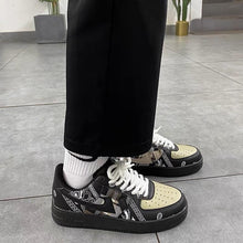 将图片加载到图库查看器,New Street Dance Mens Womens Sneakers Thick-Soled Couple Mens Fashion All-Match Running Casual Walking Sneakers Comfortable Modern Design