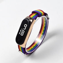 将图片加载到图库查看器,New Student Watch Fashion Woman Watch Touch Electronic Childrens Watch Rectangle Quartz Watch Ultra-Thin Sports Simple Watch Stainless Steel Wrist Watch For Men Women