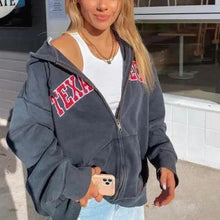 Load image into Gallery viewer, New Stunning Winter Printed Casual Loose Long Sleeve Windbreaker Jacket Trend Hooded Jacket Fashion For Women And Girls