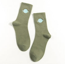 将图片加载到图库查看器,Combed Out Of Pure Cotton Socks Autumn Cute Japanese Harajuku Planet Magic Array Embroidery Long Socks Korean Style Kawaii Girls Socks For Men And Women