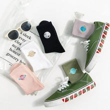 将图片加载到图库查看器,Combed Out Of Pure Cotton Socks Autumn Cute Japanese Harajuku Planet Magic Array Embroidery Long Socks Korean Style Kawaii Girls Socks For Men And Women