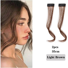 Load image into Gallery viewer, Hair Bangs Clip In Front Side Bangs Synthetic Fake Fringe Hair Extensions For Women Natural Hairpiece Natural Flat Neat Bangs With Temples For Women One Piece Hairpiece