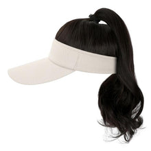 Load image into Gallery viewer, Ponytail Extension Cap hair Synthetic Wig Curly Wavy Wigs with Visor Hat hair Wigs for Women Hat Baseball Wigs For Black Women Cosplay Wigs For Women