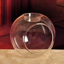 Load image into Gallery viewer, Round Hollow Glass Candle Tea light Holder Candlestick Home Decorations for Dinner Table Wedding Candle Holder Wedding Candlestick Fine Transparent Crystal Glass Candlestick Dining Home Decor