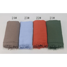 Load image into Gallery viewer, New Stylish Plain Scarf Women Muslim Crinkle Hijab Scarf Female Musulman Soft Cotton Headscarf Islamic Hijab Shawls And Wraps